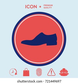 Men's shoe icon. Menu item in the web design