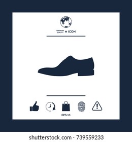 Men's shoe icon. Menu item in the web design