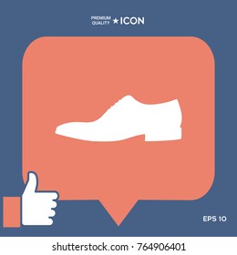 Men's shoe icon. Menu item in the web design