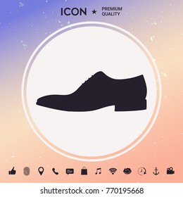 Men's shoe icon. Menu item in the web design