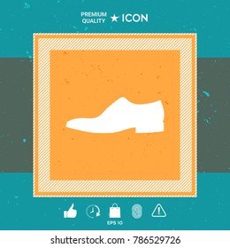 Men's shoe icon. Menu item in the web design