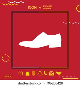 Men's shoe icon. Menu item in the web design