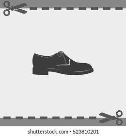 Men's shoe icon. Modern boot illustration.