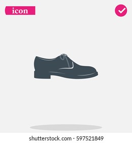 Men's shoe icon. Modern boot illustration.