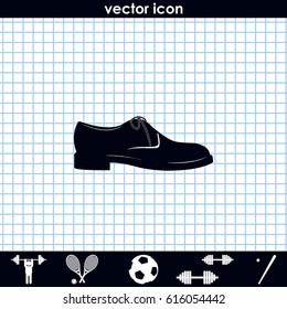 Men's shoe icon. Modern boot illustration.