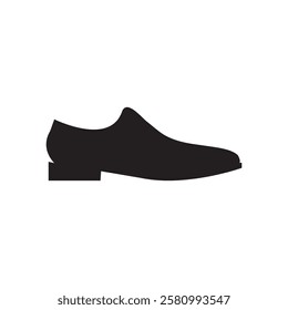 Mens shoe icon. vector flat black simple trendy style illustration for web and app..eps