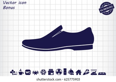 Men's shoe icon, vector illustration