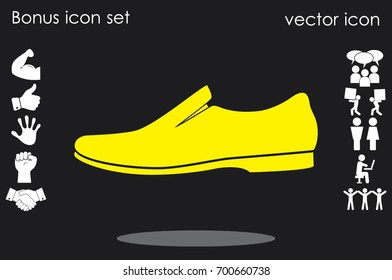 Men's shoe icon, vector illustration