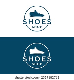 Men's shoe logo design for running or sports. Logo for shoe shop, fashion and business.