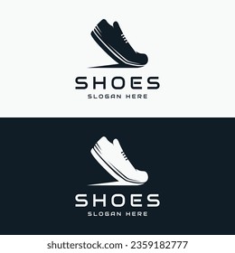 Men's shoe logo design for running or sports. Logo for shoe shop, fashion and business.