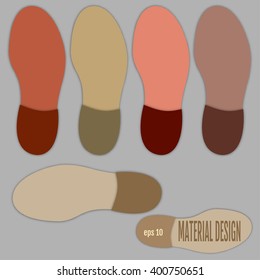 Men's shoe sole Material Design Vector Art, Stock Vector