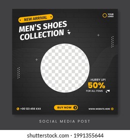 Men's shoes collection sale social media post template