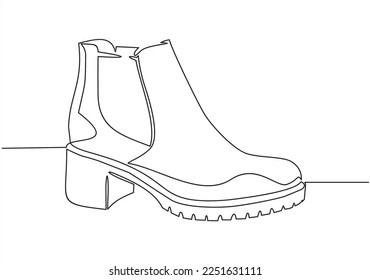 Men's Shoes continuous one line drawing minimalism design