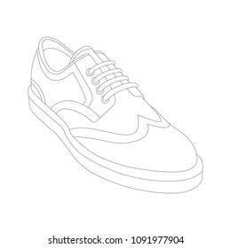 Men's shoes, shoes illustration, shoes icon, vector illustration.
