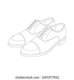 Men's shoes, shoes illustration, shoes icon, vector illustration.
