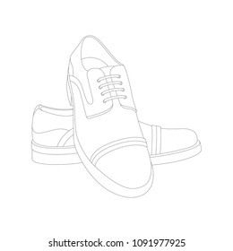 Men's shoes, shoes illustration, shoes icon, vector illustration.
