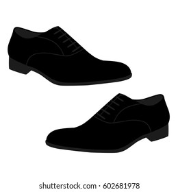 Men's shoes isolated on white background. Vector illustration.