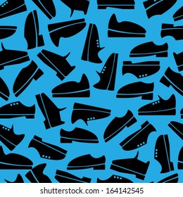 men's shoes on seamless pattern