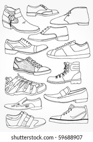 Men's Shoes Outline