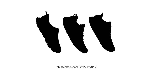 Men's shoes silhouette. A pair of men's shoes icon, outline style illustration for men's formal foot wear web, mobile app. Shoe icon isolated on white background
