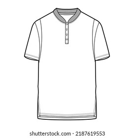 Mens Short Sleeve Chinese Collar T Stock Vector (Royalty Free ...