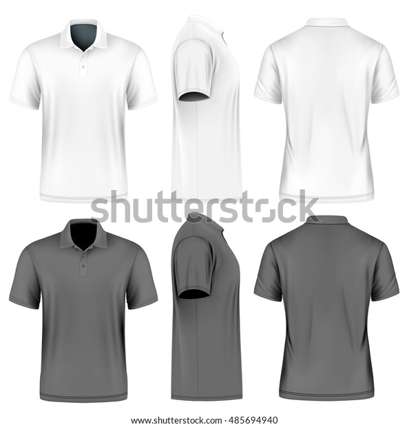 Download Mens Short Sleeve Polo Shirt Front Stock Vector (Royalty ...