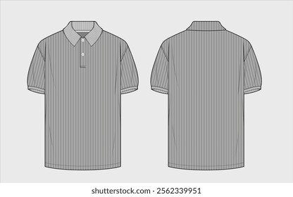 Men's short sleeve polo sketch 