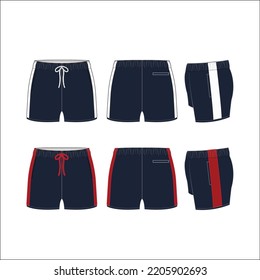 Men's shorts designed in blue color