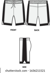 Mens Shorts Fashion Flat Templates