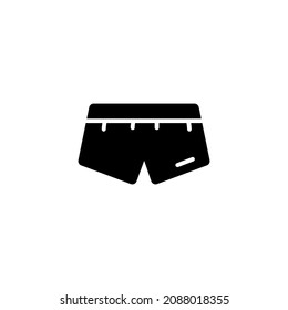 men's shorts icon designed in solid black style and glyph style in fashion and accessories icon category