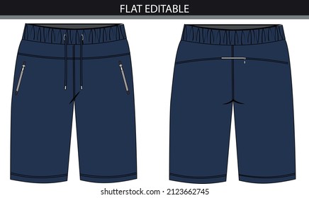 Mens Shorts Illustration Vector File