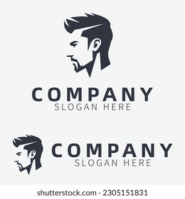 Men's silhouette logo vector material