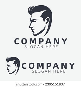 Material vectorial del logotipo de silueta masculina