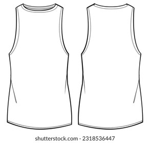 Premium Vector  Men black vest underwear. white tank top in front and back  views. isolated sleeveless male sport shirts or men top apparel. blank  t-shirt.