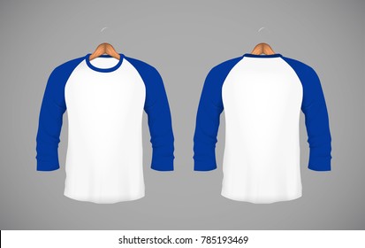 white and blue long sleeve shirt