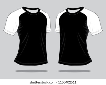 Men's Slope Shoulder T-shirt (Black/White)
: Perspective View