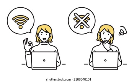 Men's smartphones using Wi-Fi working