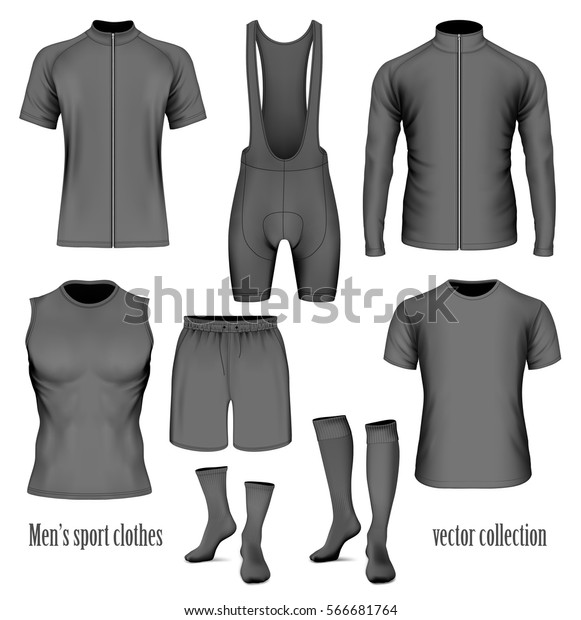 Vektor Stok Mens Sport Clothes Collection Sport Clothes (Tanpa Royalti