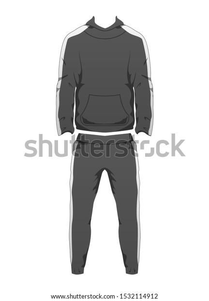 Mens Sport Outfit Suit Template Running Stock Vector (Royalty Free ...