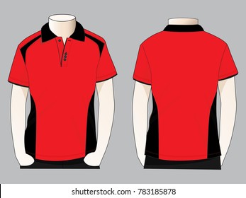polo shirts for men black and red