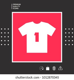 Men's sport T-shirt icon , the silhouette. Menu item in the web design