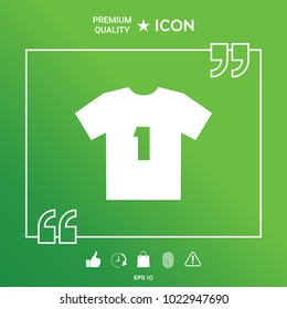 Men's sport T-shirt icon , the silhouette. Menu item in the web design