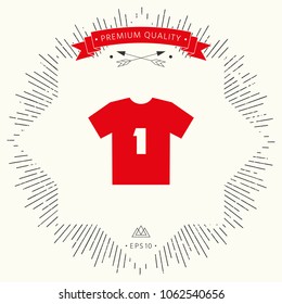Men's sport T-shirt icon , the silhouette. Menu item in the web design