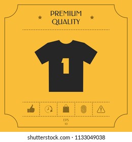 Men's sport T-shirt icon , the silhouette. Menu item in the web design
