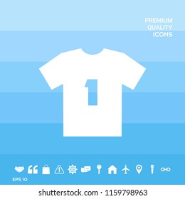 Men's sport T-shirt icon , the silhouette. Menu item in the web design