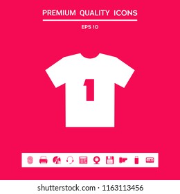 Men's sport T-shirt icon , the silhouette. Menu item in the web design