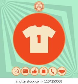 Men's sport T-shirt icon , the silhouette. Menu item in the web design