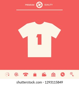 Men's sport T-shirt icon , the silhouette. Menu item in the web design