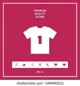 Men's sport T-shirt icon , the silhouette. Menu item in the web design