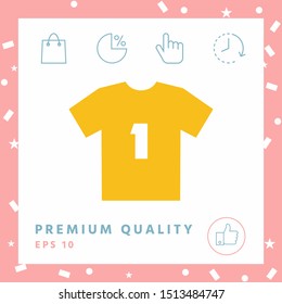 Men's sport T-shirt icon , the silhouette. Menu item in the web design